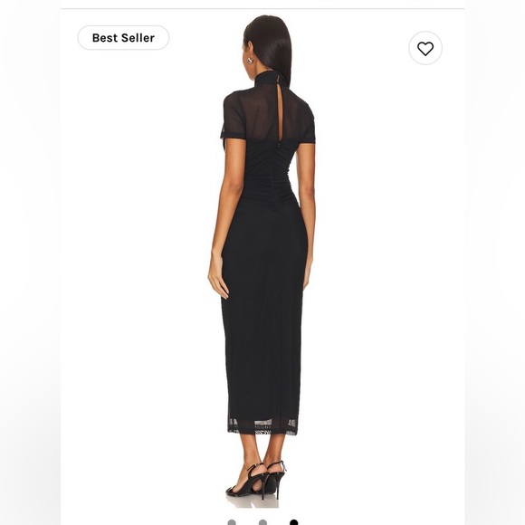 Amanda Uprichard - Dominique Midi Dress in Black - size small - Picture 3 of 6